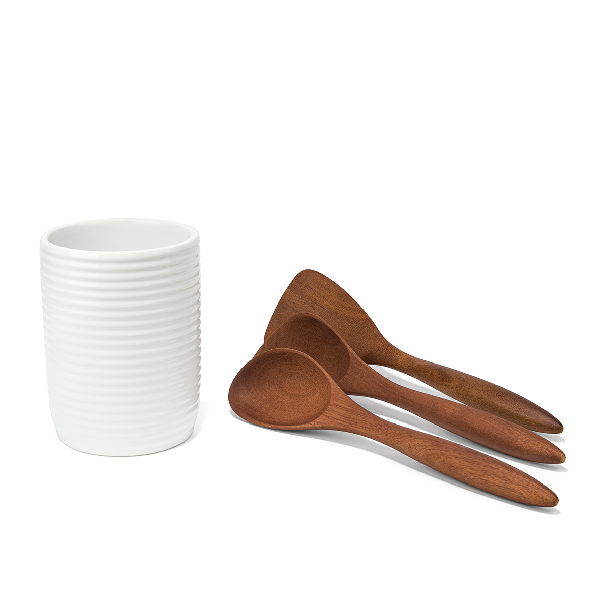 Breaking Bread Wood Utensils with Canister image number null